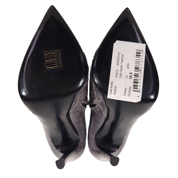 Philipp Plein GoldJunge Reptilia Croc Bootie Heel 36.5 6 Leather New Shoes FW14 - Picture 7 of 12